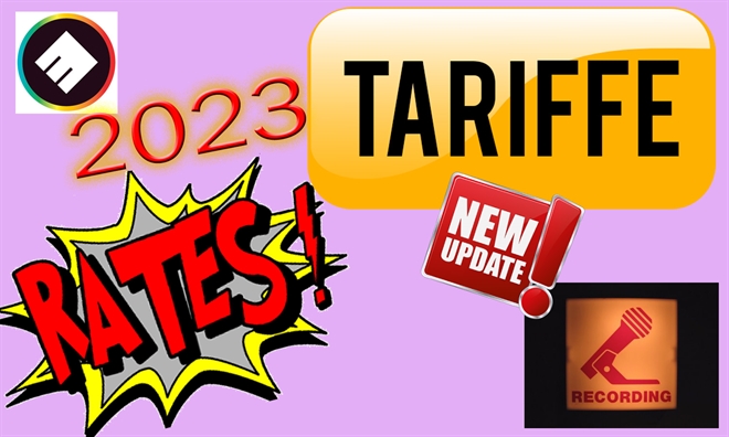 Nuove tariffe per Rec Studio e Sala Prove - 2023