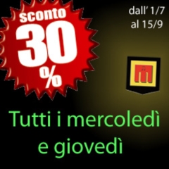 Sconti estivi - Summer rebates