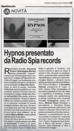 l'Attacco - 09 maggio 2019 - Hypnos presentato da RadioSpia records